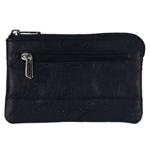 Farkas 125 nyomott mintás sötétkék bőr kulcstartó