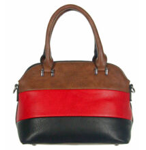 Erica barna-fekete-piros műbőr táska