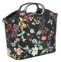 A 6026 hl virágmintás fekete női táska