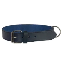 3 cm széles szélnyomott kék bőr nyakörv