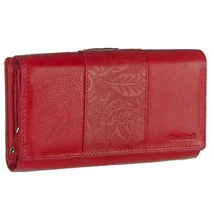 Gina monti 8690 nyomott mintás piros női bőr pénztárca