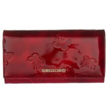 Gregorio 106 piros lepkés-bőr pénztárca