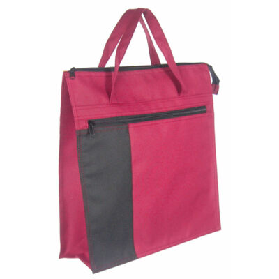 Bordó-fekete bevásárló táska
