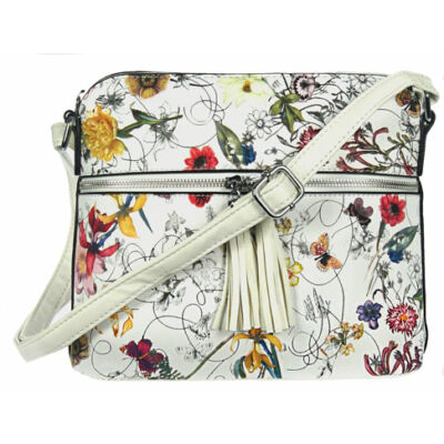 Urban Style 271 virágos fehér női táska