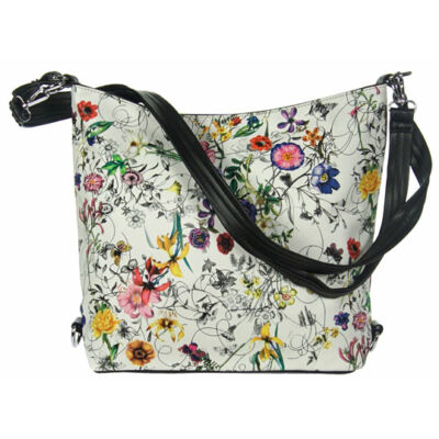 Urban style 2894 virágos fehér női táska