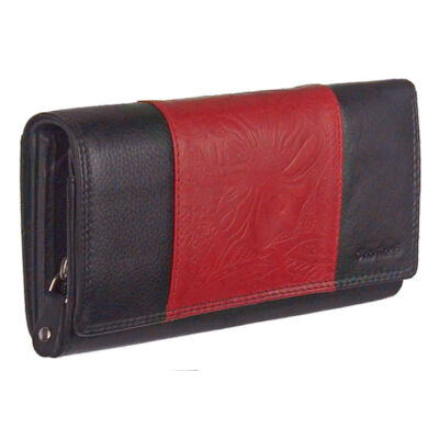 Gina Monti 8689 fekete-piros bőr pénztárca