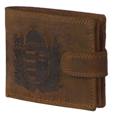 Hunter 643-l magyar címeres barna bőr pénztárca