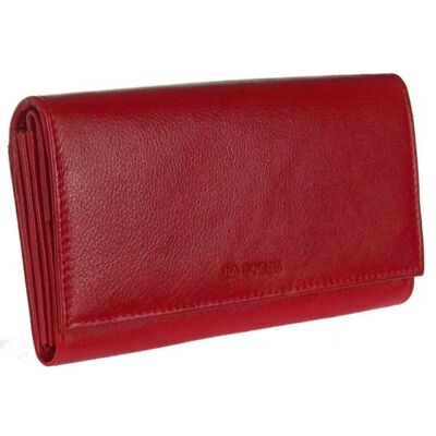 LaScala dco438-piros bőr pénztárca