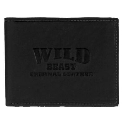 Wild beast dva44-a fekete bőr pénztárca