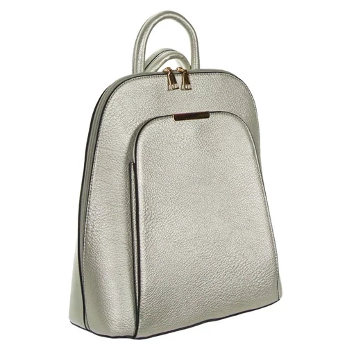 Erick style 15629 ezüst műbőr hátizsák