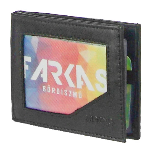 Farkas 031 fekete bőr kártyatartó