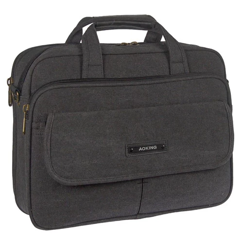 Aoking 2210 grafit színű fedeles zsebes laptoptartós táska