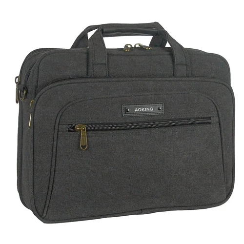 Aoking 27055 grafit szürke vászon laptoptartós táska