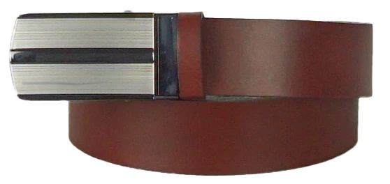 Fokozat mentesen állítható 3,3x105 cm barna bőr öv Gaston