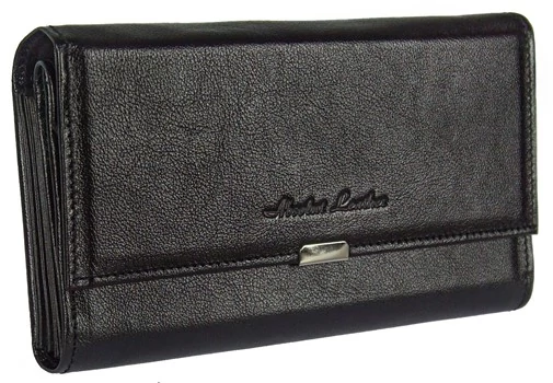 Fekete 19 cm hosszú pincér tárca brifkó Absolut Leather