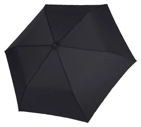 Ultrakönnyű kézi nyitású fekete esernyő Doppler