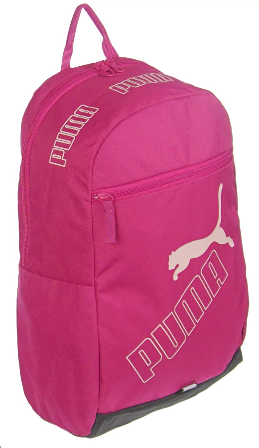 1 + 1 zsebes sötét pink vászon hátizsák Puma