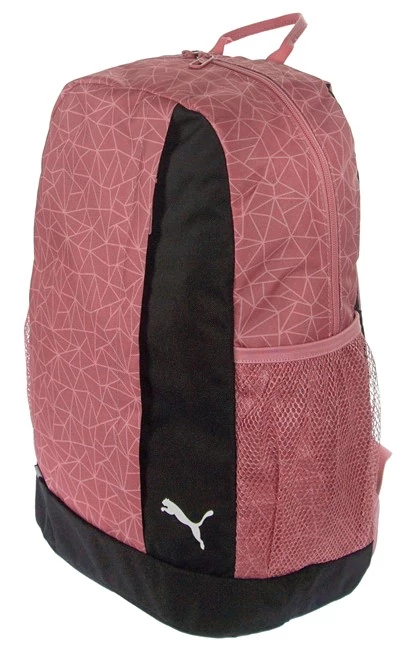 Két rekeszes pink-fekete mintás hátizsák Puma