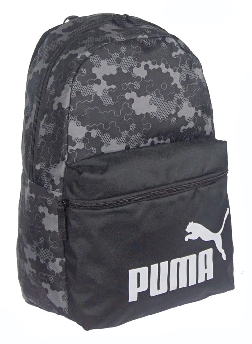 1 + 1 zsebes szürke mintás vászon hátizsák Puma