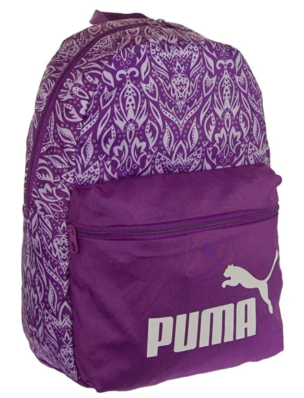 1 + 1 zsebes mintás lila vászon hátizsák Puma