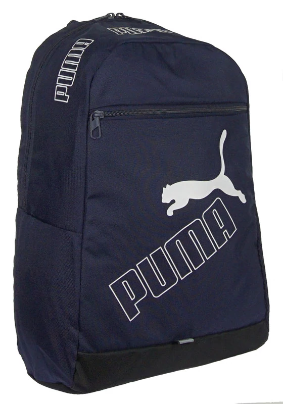 Két cipzáros rekeszes sötétkék Puma hátizsák