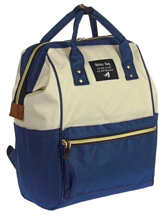 Rhino Bag kék-drapp hátizsák, kabintáska