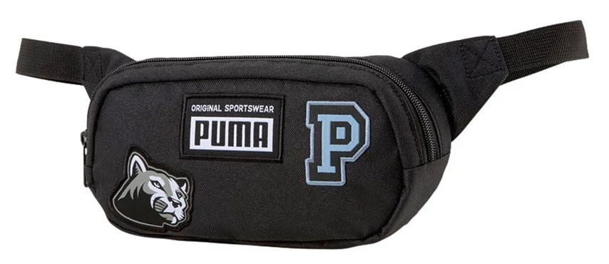 Két rekeszes fekete vászon övtáska Puma